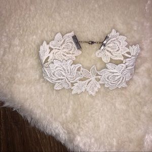 White Lace Choker Necklace